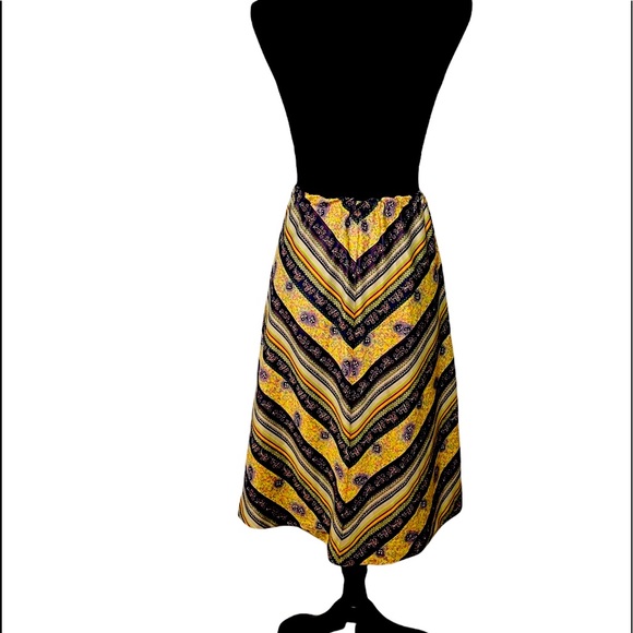 Vintage Dresses & Skirts - Vintage Chevron Maxi Skirt